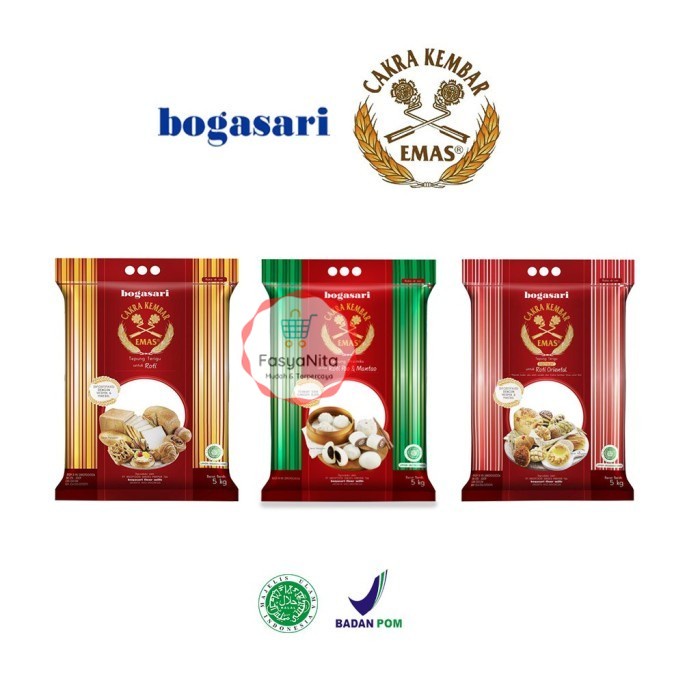 

Tepung Cakra Kembar Emas 5kg KEMASAN ASLI PABRIK [BUKAN REPACK] - Bakpao Mantau - FasyAnita Mart Denpasar