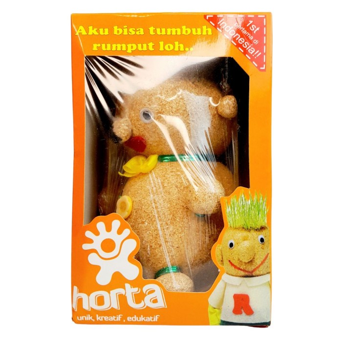 Boneka Horta Boneka Edukasi Bisa Tumbuh Rumput Bebas Pilih Hewan - Babi