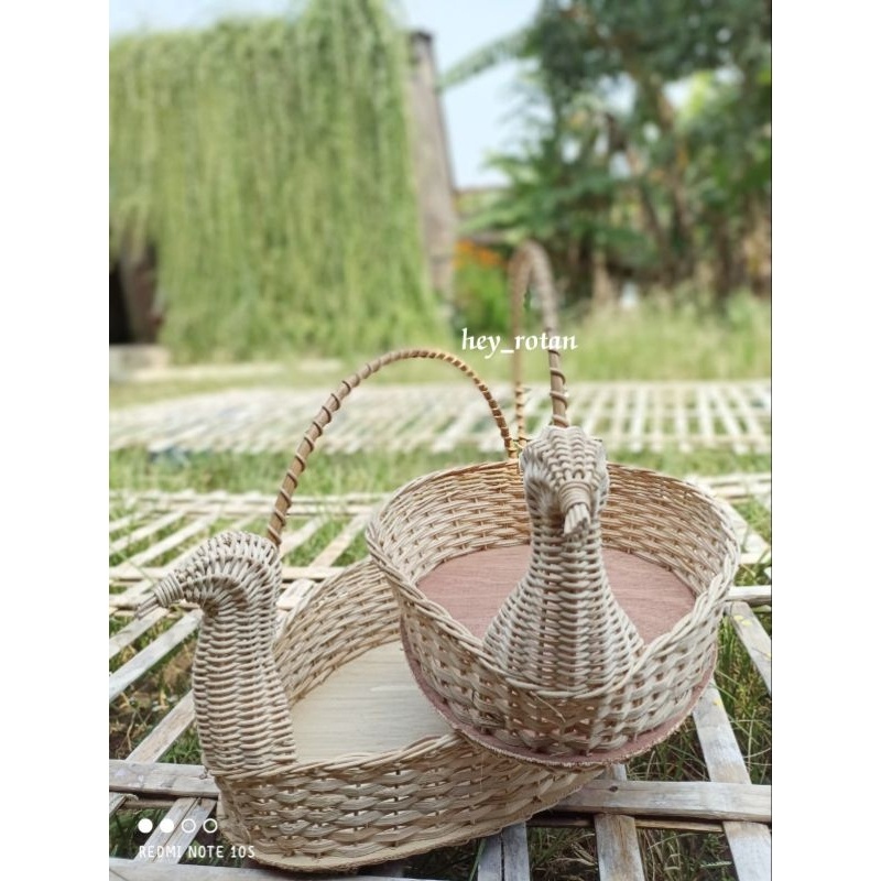 keranjang bebek rotan set isi 2/seserahan rotan/keranjang rotan Best Seller