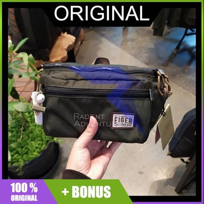 Tas Pinggang Eiger Router Waistbag Sling Bag Olive 91000 4598 Ori