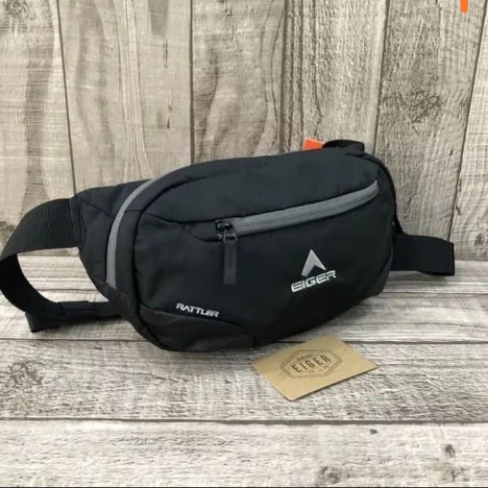 Tas Pinggang Eiger Rattler Waistbag Nos Tas Selempang pria original - Hitam