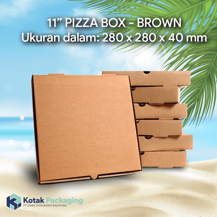 

Kardus Kotak Pizza 28 x 28 x 4 Kraft Cokelat Karton Kemasan Box Pizza
