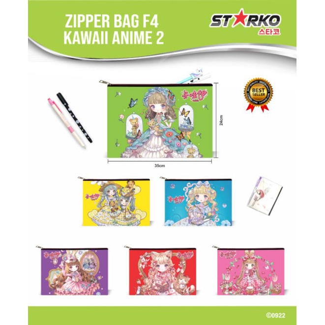 

Map zipper sleting A4 buku pelajaran KAWAII ANIME