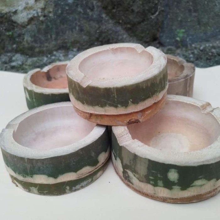 asbak bambu- asbak bambu tradisional -kerajinan asbak bambu