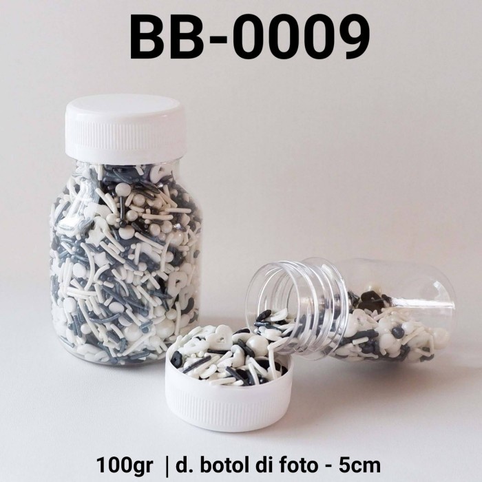 

wasitastore [Promo Murah] BB-0009 Sprinkles sprinkle sprinkel 100gr 100 gram hitam putih mutiara