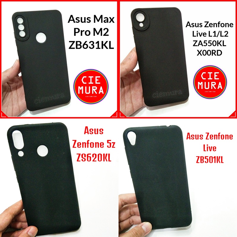 CIE Softcase Hitam ASUS Zenfone Max Pro M1 M2 Live L1 L2 ZB501KL ZA550KL X00RD ZB601KL ZB602KL ZB631