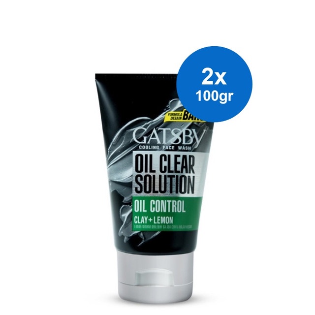 Gatsby Cooling Face Wash Clay + Lemon 100 gr x 2