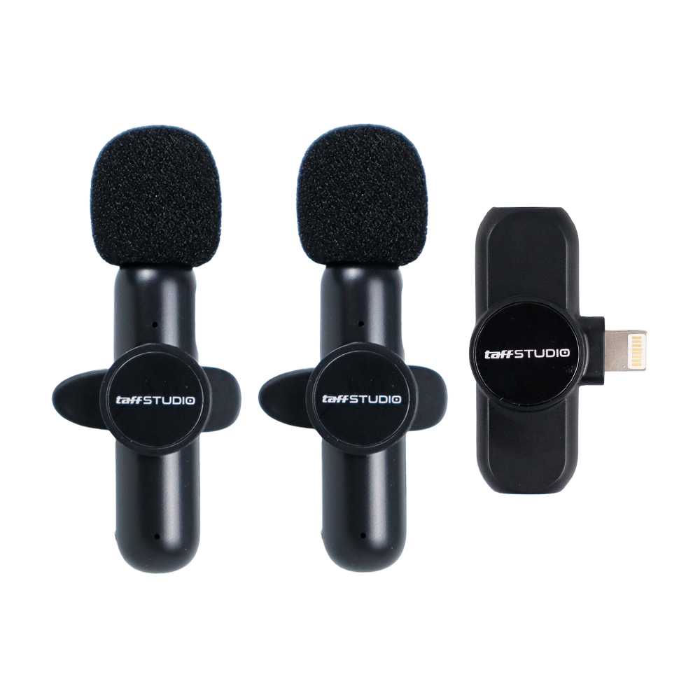 TaffSTUDIO Mikrofon Wireless Lavalier Portable Mic USB Lightning - G10