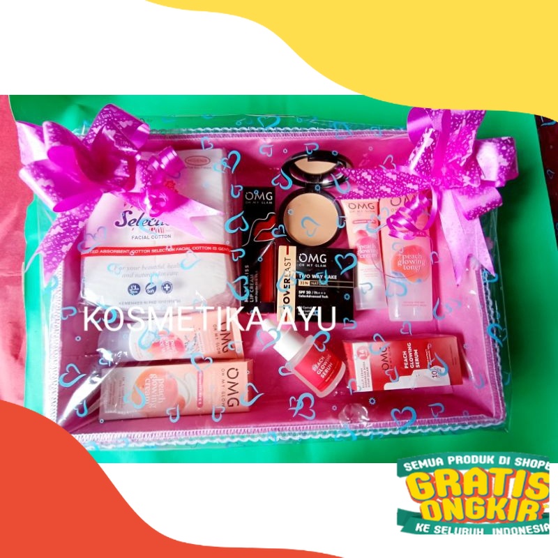 OMG Oh My Glow Paket Seserahan Murah/ OMG Make Up set Lamaran/ Paket Kosmetik OMG Hantaran Lengkap/ 