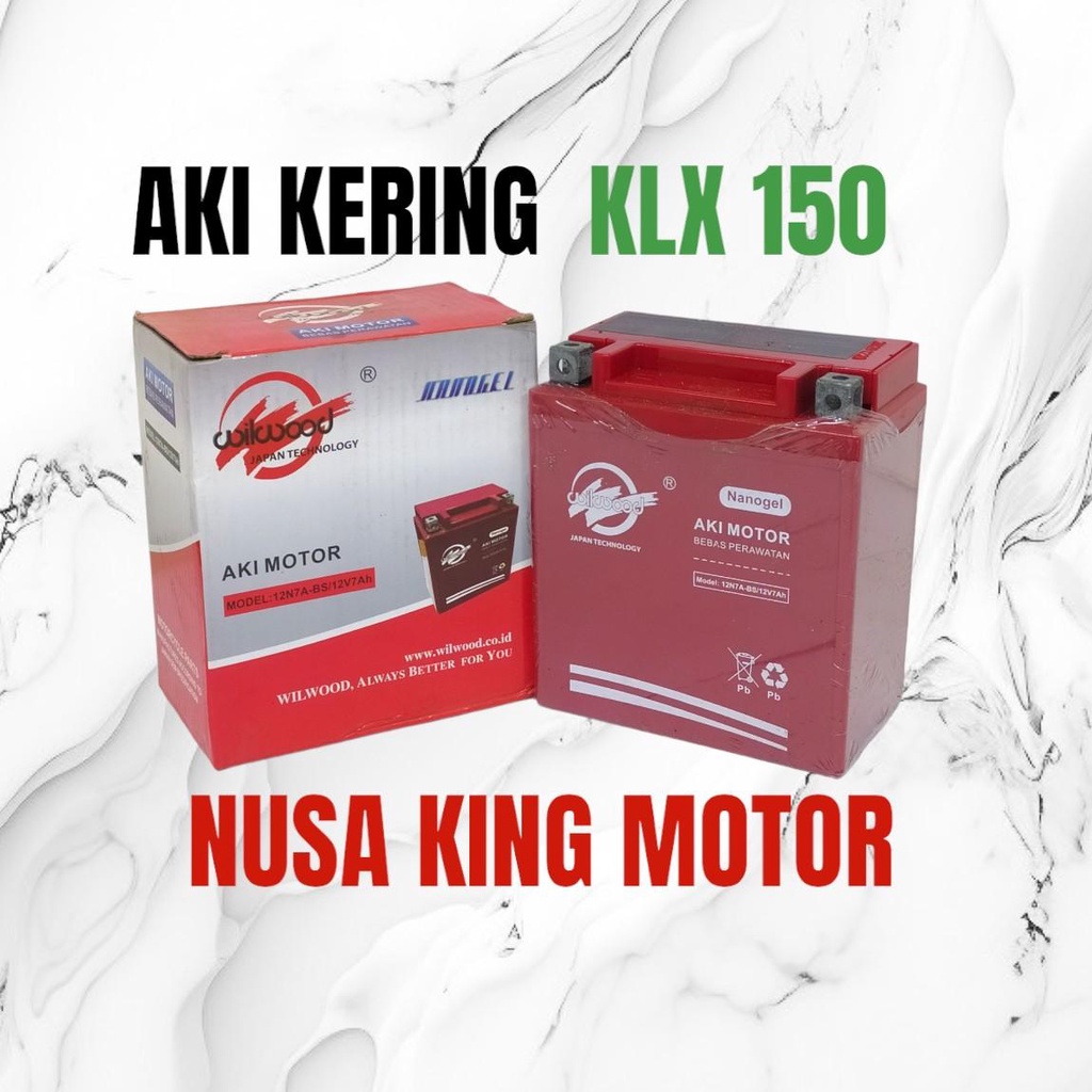AKI KERING NANOGEL KLX 150 12N7A-BS ACCU MOTOR KLX 150