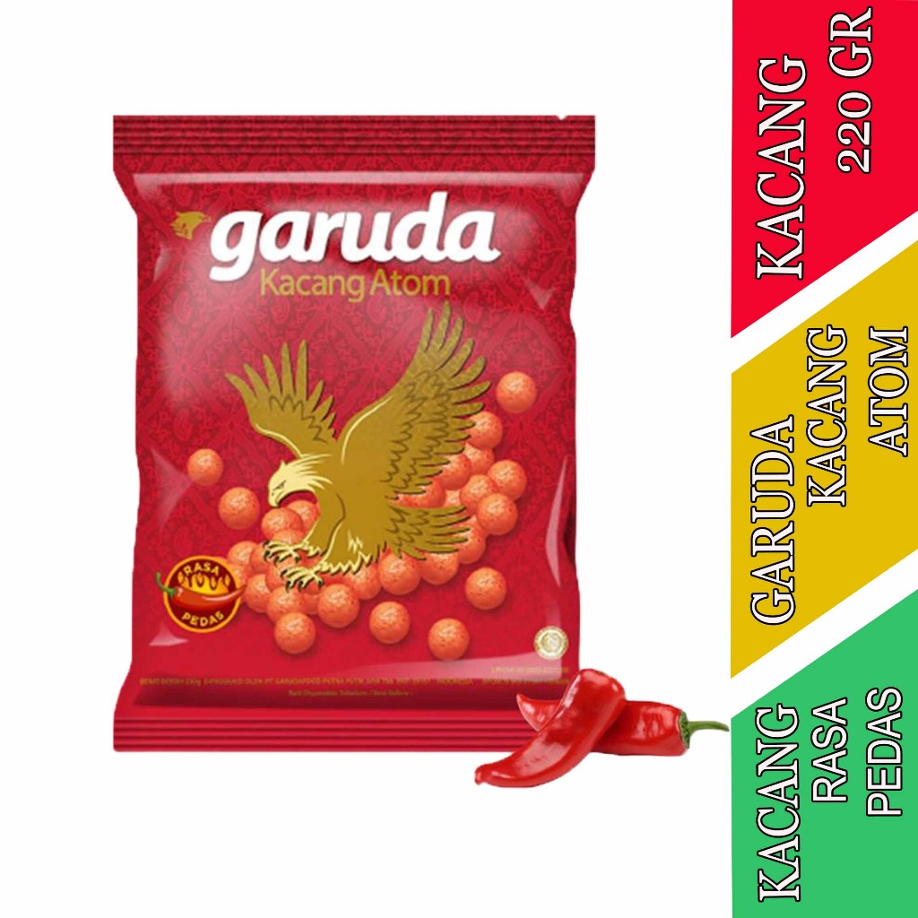 

Kacang Rasa Pedas -Garuda - Kacang Atom - 220gr