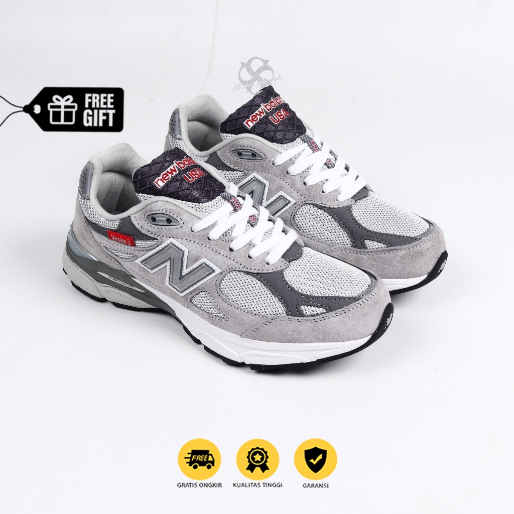 Sepatu Sneakers NB New Balance 990 V3 Grey Original 100% BNIB