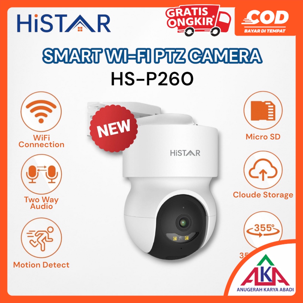 Kamera CCTV HISTAR HS-P260 Wifi Smart Camera Rotate Outdoor IP65
