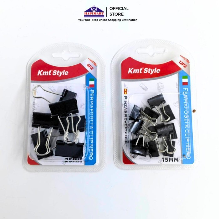 

Binder Clip Hitam Klip Penjepit Kertas 15mm 25mm Klip Binder Pack - 15MM /12PCS