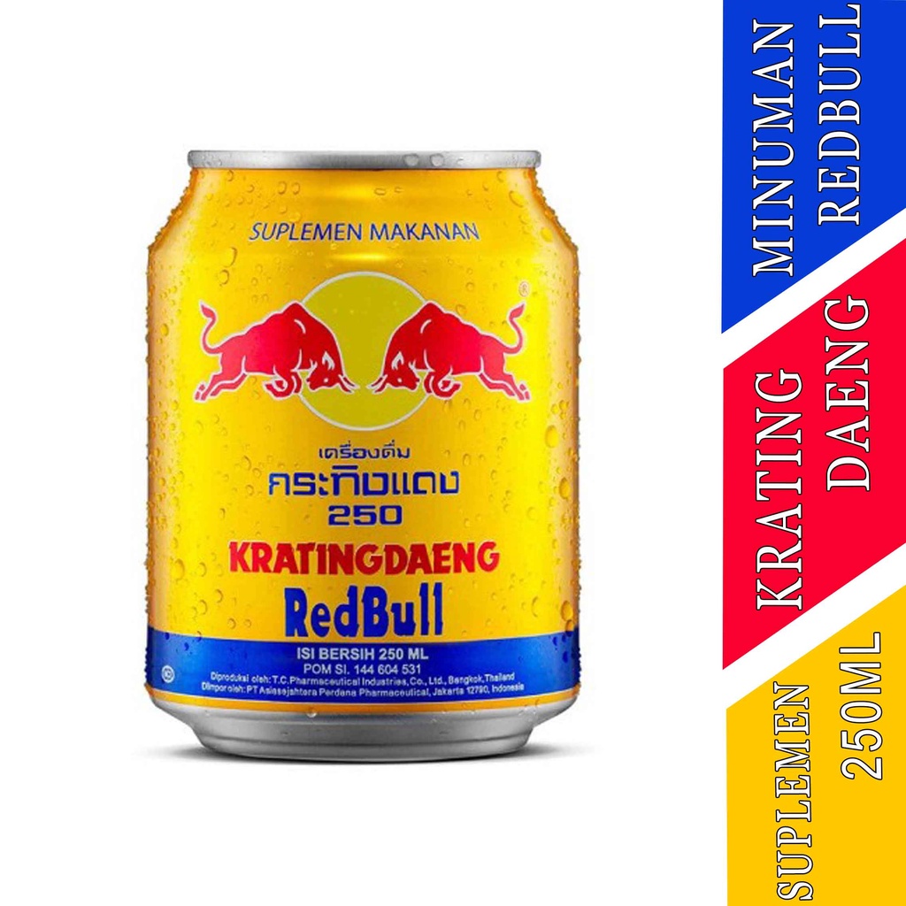 

REDBULL - MINUMAN SUPLEMEN- KRATINGDAENG- 250ML