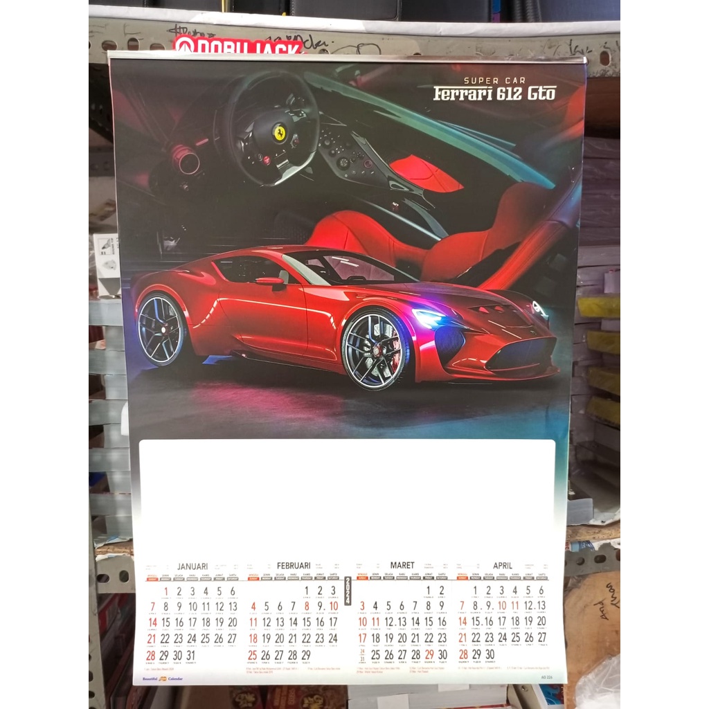 

KALENDER DINDING WALL KALENDER CATURWULAN TAHUN 2025 MOTIF MOBIL 226 NV