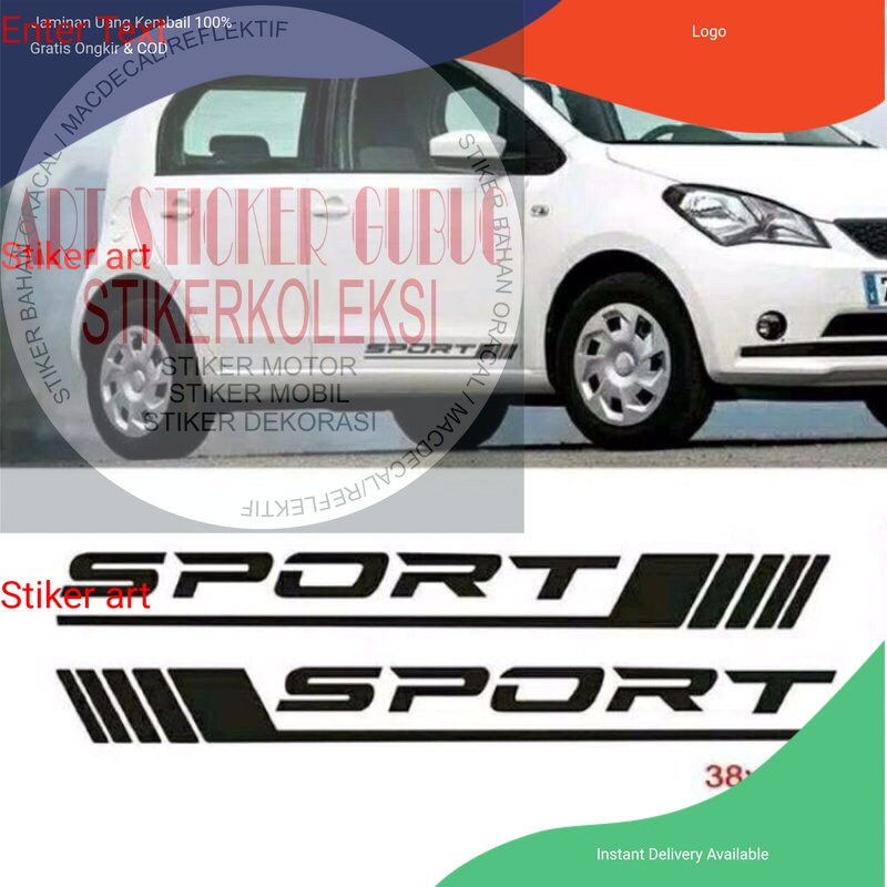 STIKER stiker mobil sticker mobil sport bawah pintu mobil termurah