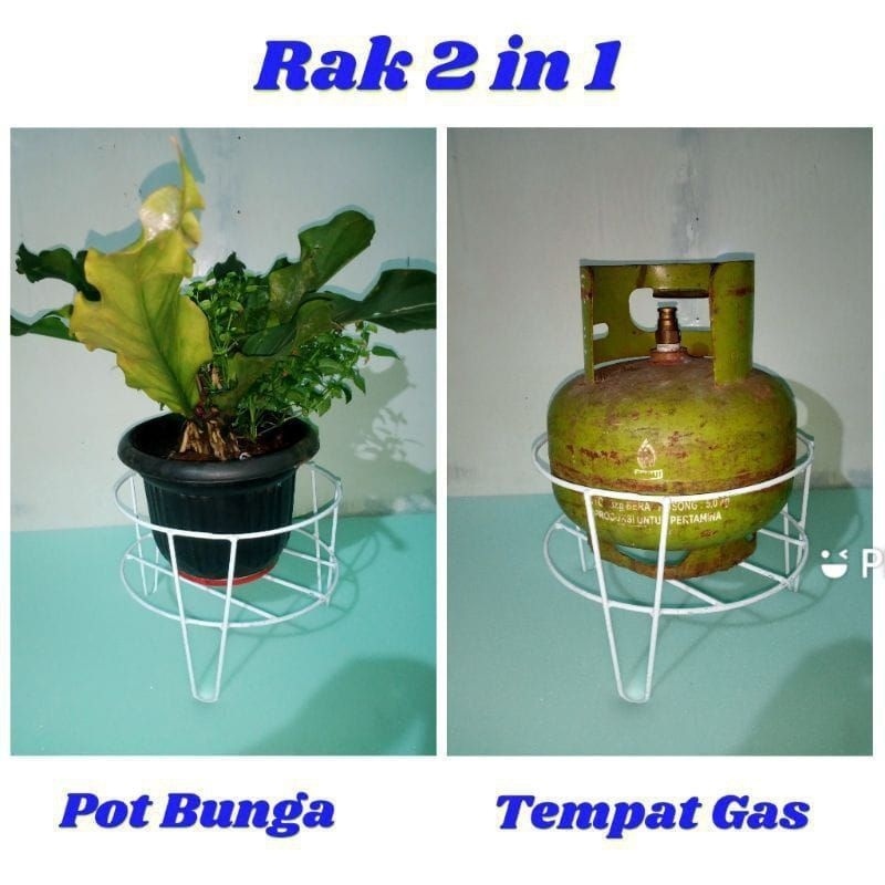 Promo Tatakan Tabung Gas LPG 3kg Free Bubbe/Rak Pot Bunga