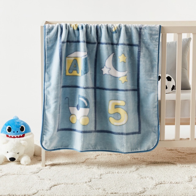 Babyshop Juniors Printed Baby Blanket - 110x140 cms
