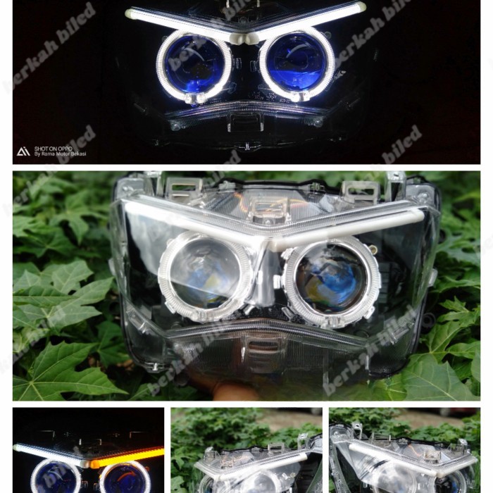 BERKAH LAMPU DEPAN ALL NEW NMAX 2020 CUSTOM PROJIE DRL 2 MODE RUNNING BKN AES