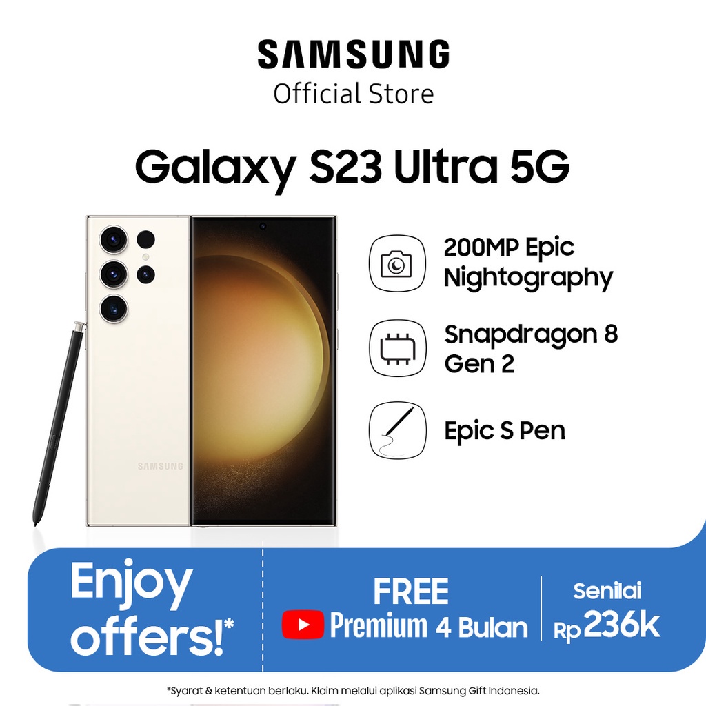 Samsung Galaxy S23 Ultra 5G 12GB/512GB - Cream