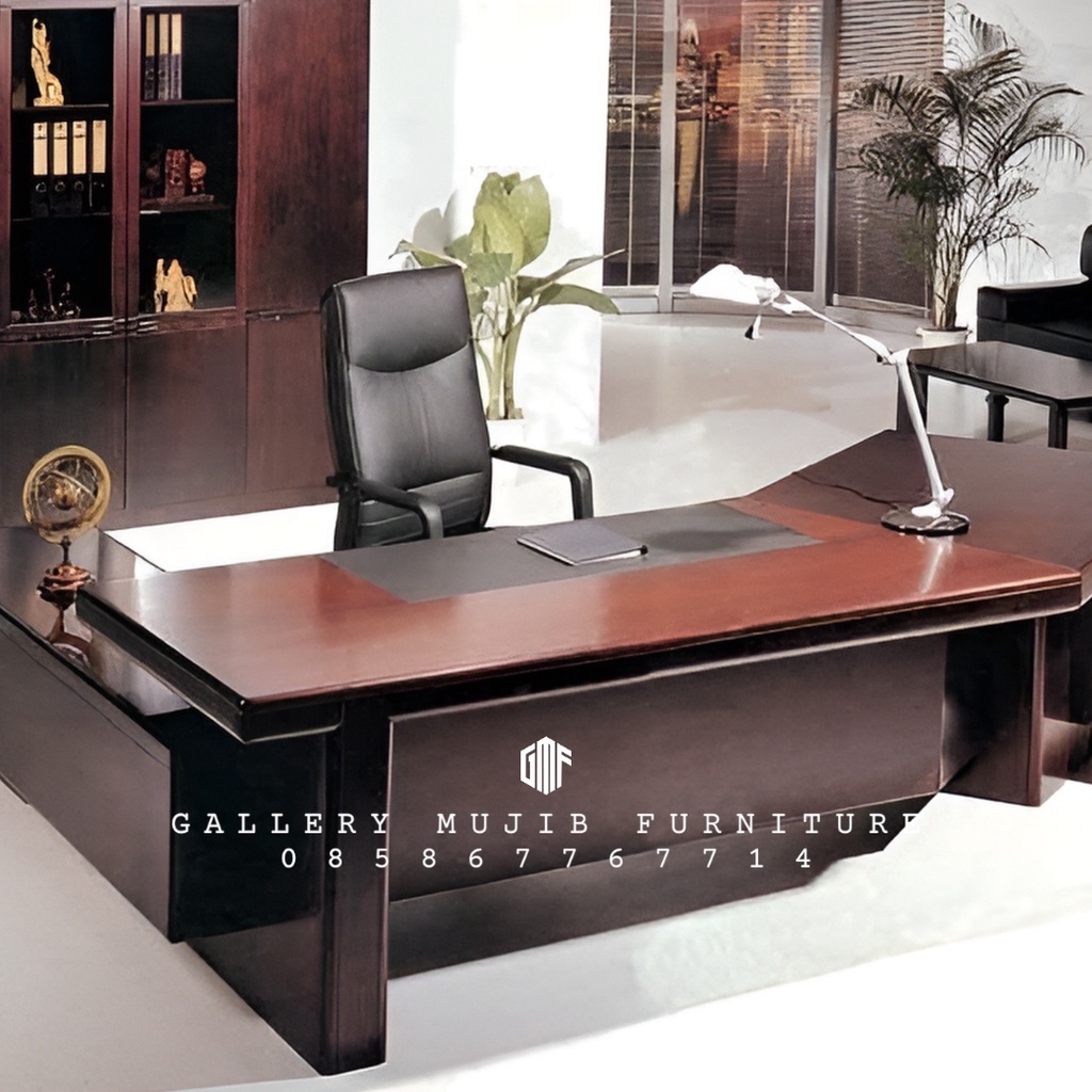 Meja kantor direksi, meja kerja kayu jati tpk meja direktur mewah