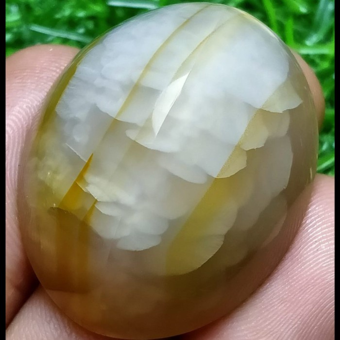 Natural Batu Akik Pandan Kapas Semu Nanas Sutra Merah Lumut OliAntik30