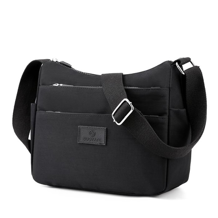 Sling bag wanita original brand suoyate tas slempang perempuan - S1094 - Hitam