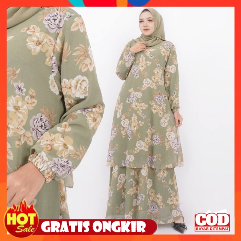 KAIN ADEM HALUS TEBAL / FAMYS - GAMIS MALAYSIA CHIFFON MOTIF 000568