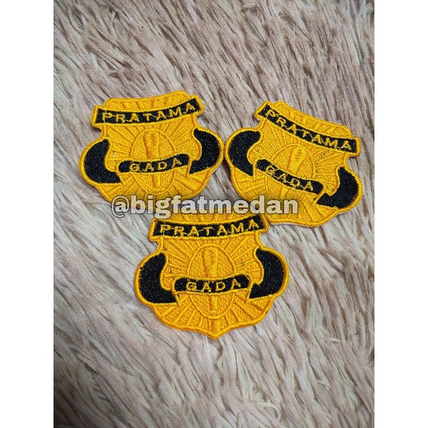Bordir Bordir patch logo gada pratama satpam,emblem bordir gada pratama satpam,bordir logo gada prat