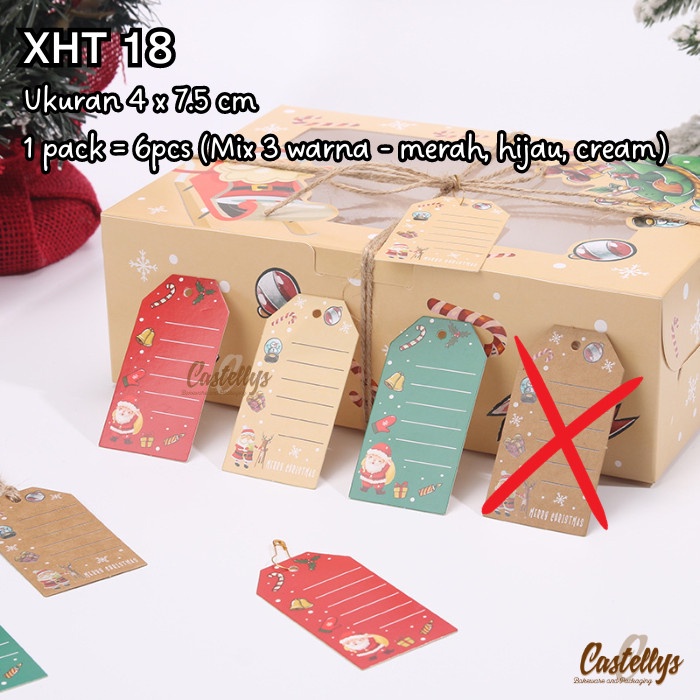 

XHT18 Hangtag Hang Tag Label Kotak Hampers Kartu Natal Christmas