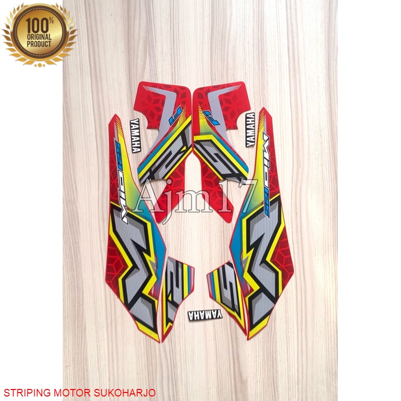 (ORI) STIKER STRIPING MIO M3 2023 MERAH KUALITAS ORIGINAL