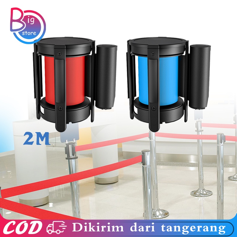 

kirstutrendy 200cm Kepala Tiang Antrian Tali Pembatas Antrian Kepala Pita Roll Untuk Tiang Antrian Bank