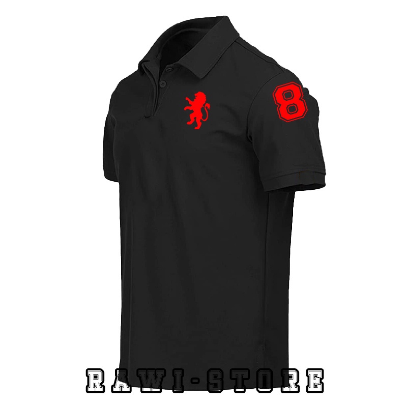 FLASH SALE FLASH SALE Kaos Poloshirt Pria & Wanita Atasan Giordano Sablon Merah
