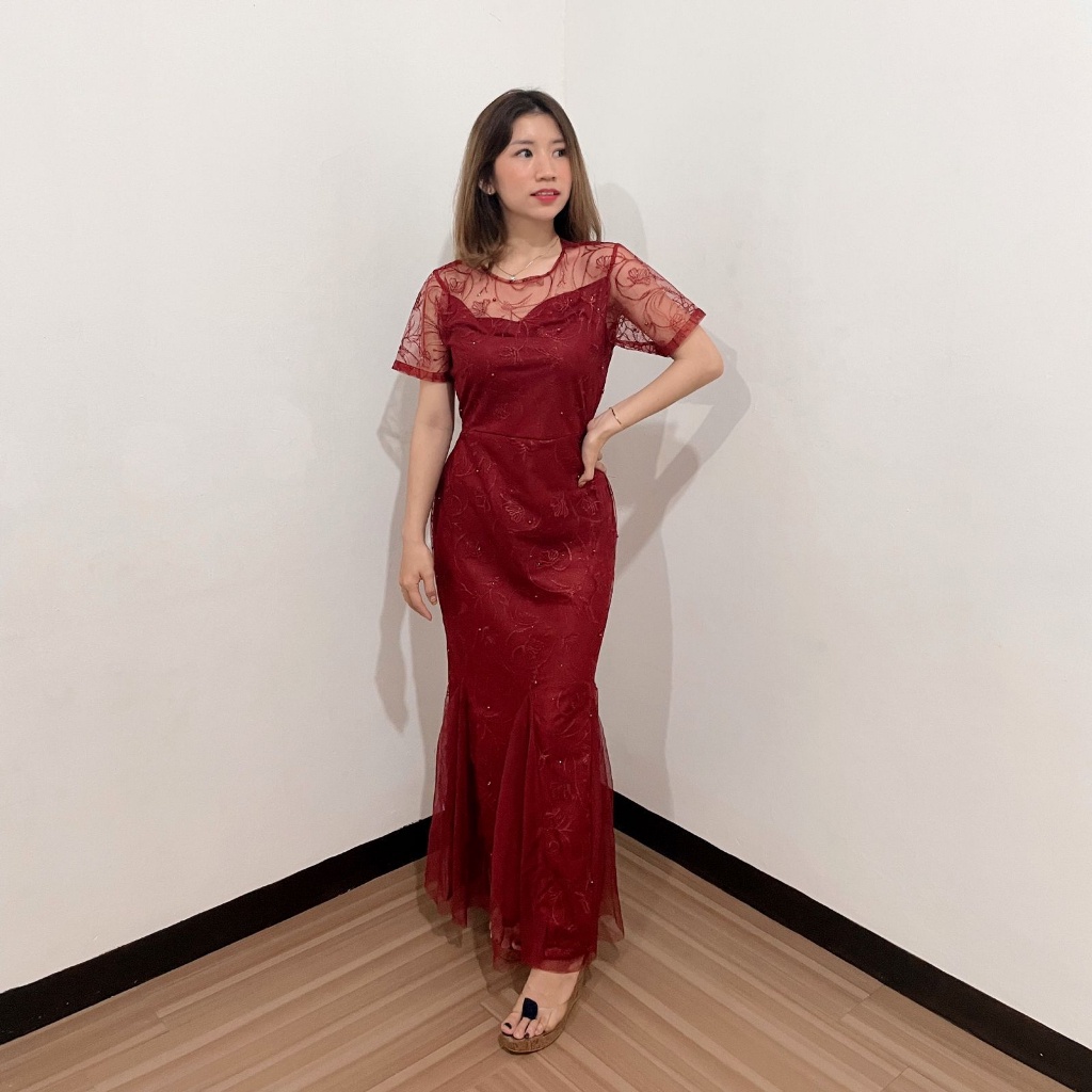 New Pakaian Wanita Dress Natal Kondangan Dres Pesta Baju Gereja Dreses Cewek Kekinian Korean Style P