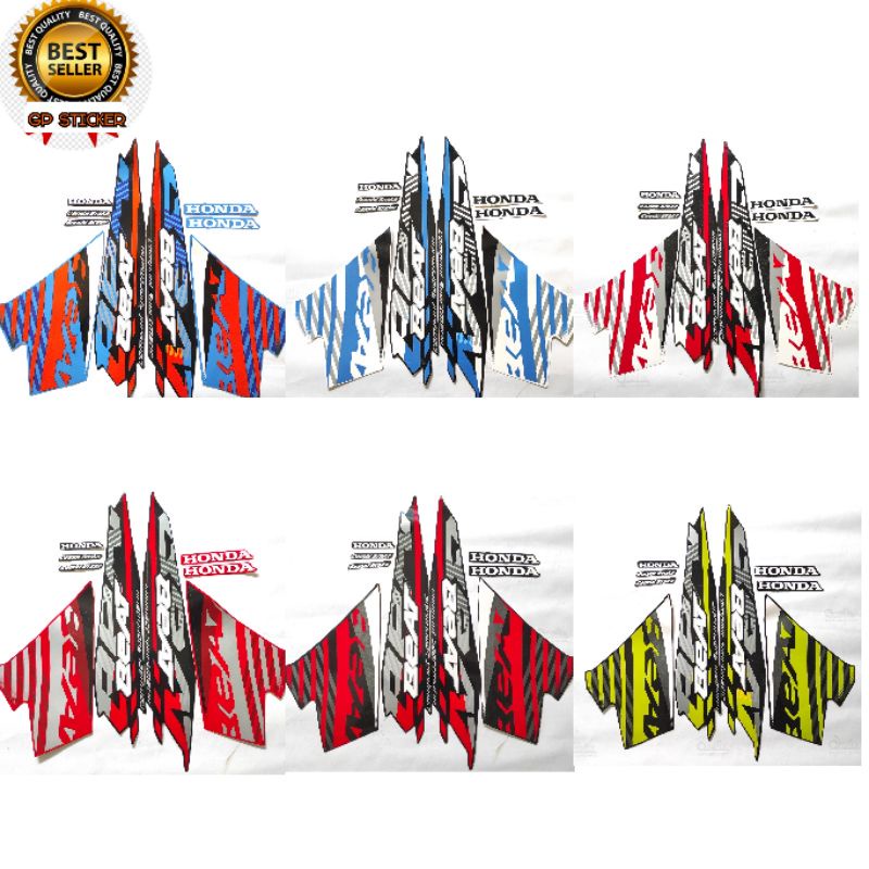 STRIPING LIST BODY MOTOR BEAT 2021 LIST BODY STANDAR HITAM MERAH BIRU PUTIH