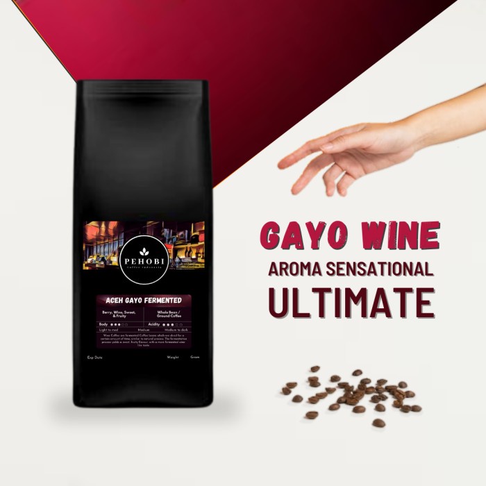 

[Big Sale] Kopi Arabika Aceh Gayo Fermented / Wine 250 Gram - Bubuk Halus