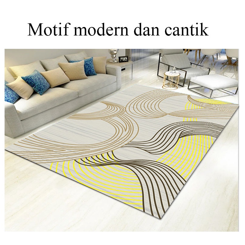 Karpet Ruang Tamu Anti Slip Lembut dan Motif