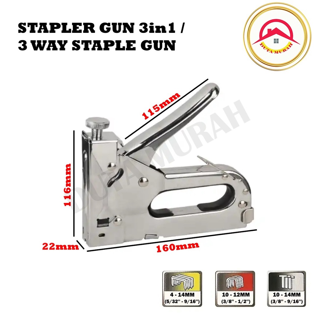 

Stapler Gun 3 In 1 Staples Tembak Gun Tracker 3 Way Staples Gun