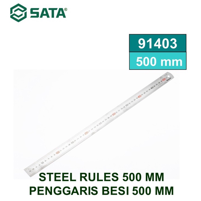

SATA 91403 Penggaris besi 500 mm Steel Rules 50 cm