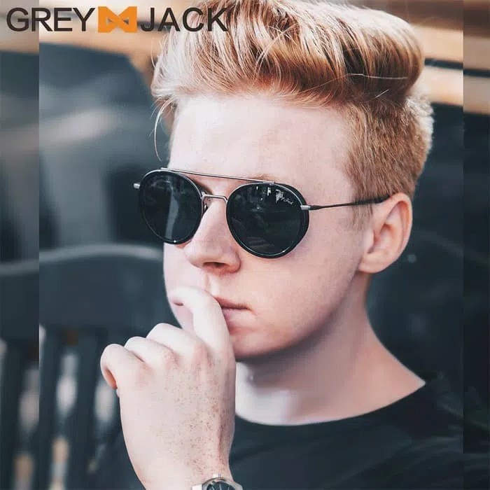 promo ✨ -Grey Jack/ Kacamata Hitam Pria dan nita / Sunglasses / 1615 - GREY