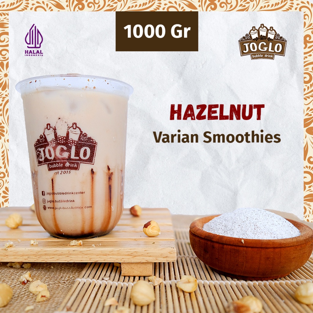 

COD BUBUK MINUMAN HAZELNUT 1KG | HAZELNUT POWDER DRINK 1KG | JOGLO BUBBLE DRINK