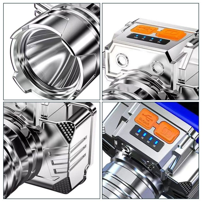 SENTER KEPALA MINI SUPER TERANG / HEADLAMP RECHARGEABLE / SENTER CAS