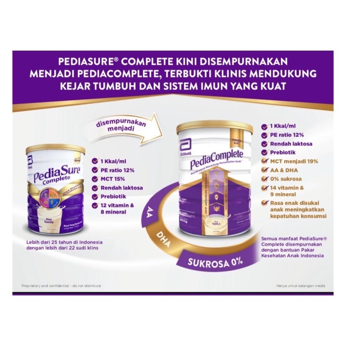 promo ✨ -susu pediasure complete 400 gram vanila