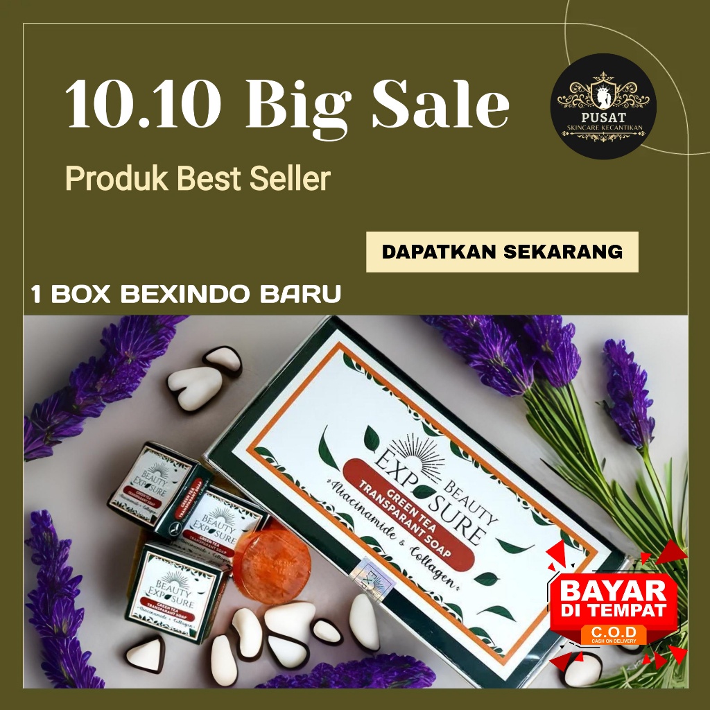 

COD 20 pcs BEXINDO KEMASAN BARU | BEAUTY EXPOSURE | SABUN BEXINDO GREENTEA