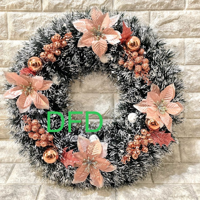 

AR // Krans Natal SALJU Bunga JUMBO Wreath Christmas Dekorasi Hiasan Natal
