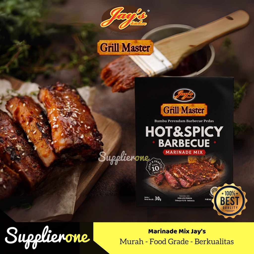 

Jay's Grill Master Steak House Burger Seasoning Mix / Bumbu Marinasi Jay's / Bumbu Marinasi Sachet / Bumbu Marinasi Barbecue Pedas / Bumbu Marinasi Daging Khas Italy/ Bumbu Marinasi Ayam Panggang / Bumbu Marinasi Daging Barbecue