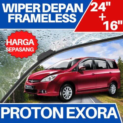 wiper frameless banana full karet proton exora