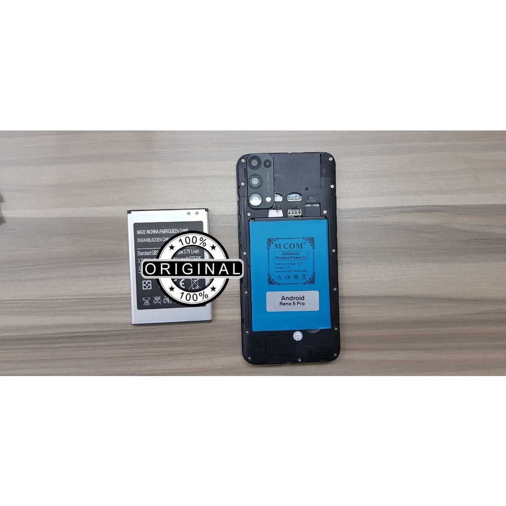 Battery Batere Batre Baterai Double Power Mcom Android Rino 5 Pro Kapasitas 5000 Mah