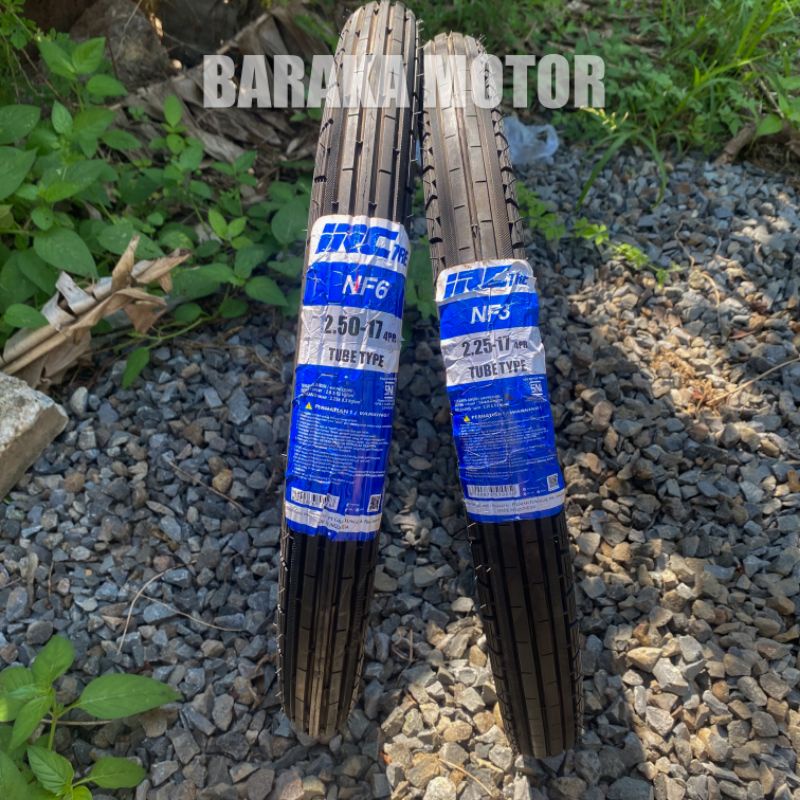 Ban Tubetype Depan 225-17 NF3 dan Ban Belakang 250-17 NF6 Grand/ Prima/ Star/ C70 (IRC)